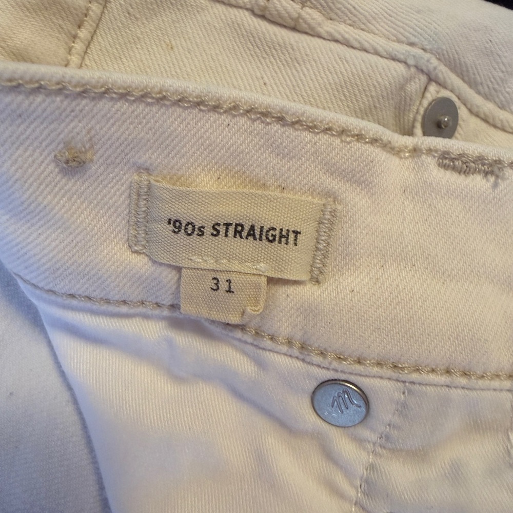 Madewell Cream Denim Jeans